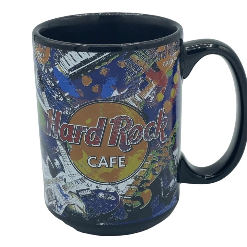 Key West Hard Rock Cafe Collectable Coffee Mug Cup Large Black Montage Key West